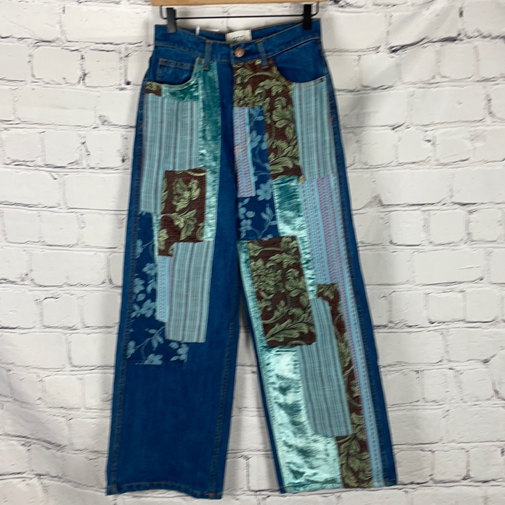 NWT UO BDG High and Wide Patched Jeans Sz 27